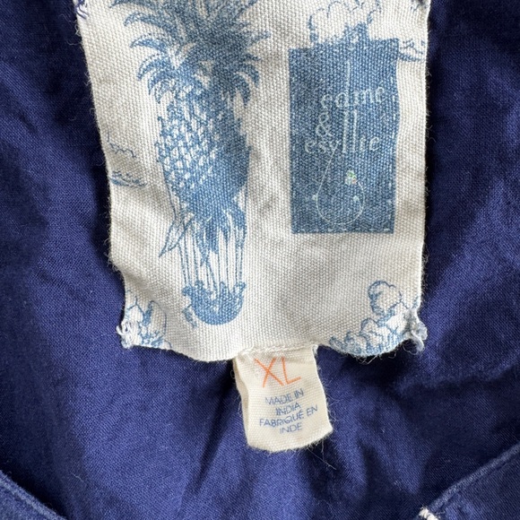 Vintage Anthropologie Navy Blue Embroidered Dress - Picture 2 of 3